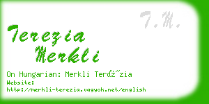 terezia merkli business card